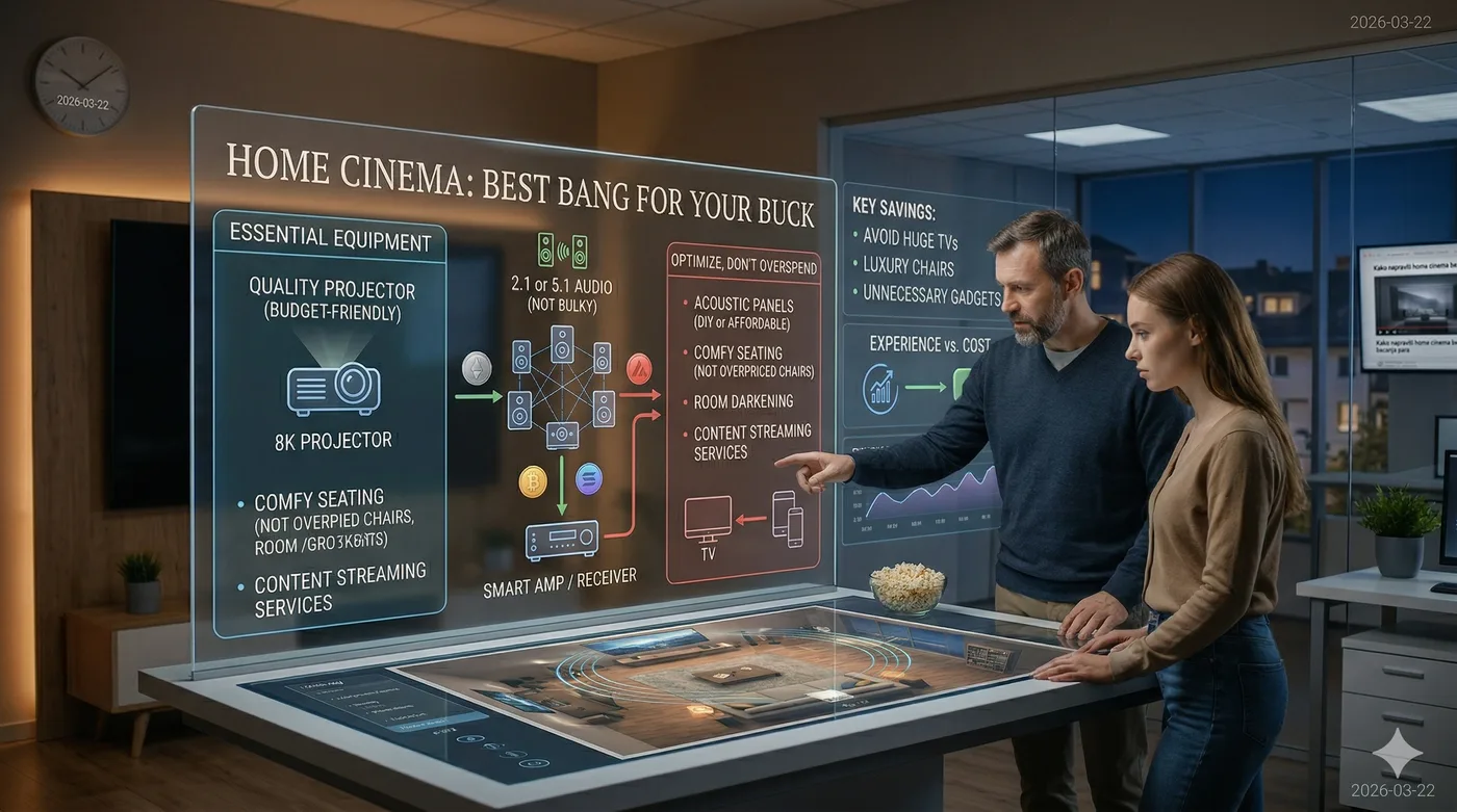 A practical budget home cinema setup with a television and soundbar system