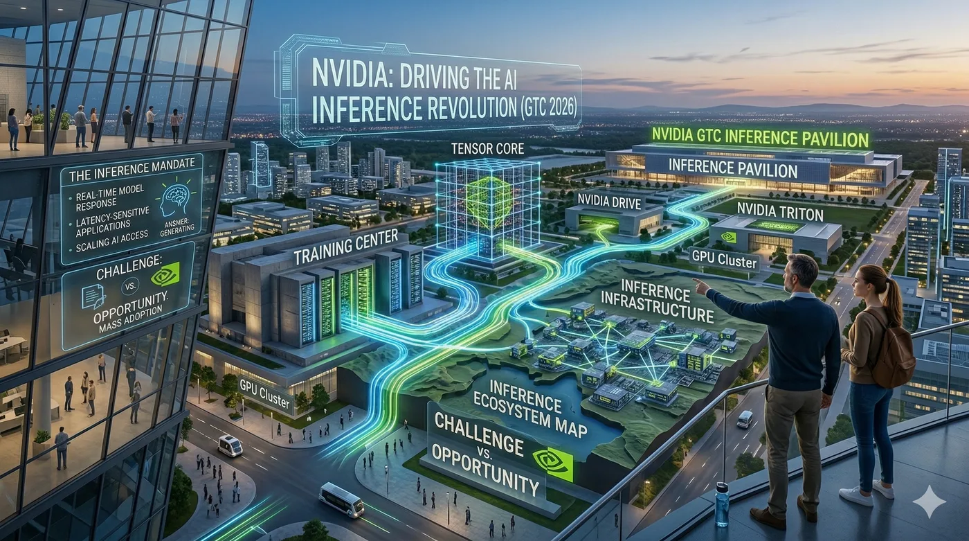 Visual depiction of AI inference infrastructure and Nvidia chips